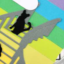 1pc Metal Cutting Die, Staircase Design, Silver Gray, Fantasy Theme, Suitable For DIY Scrapbooking, Embossing, Handmade Greeting Card And Gift Card Making - Silver - View 8