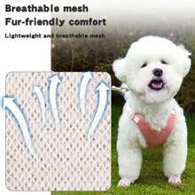 Dog Harness With Leash Set, No Pull Adjustable Reflective Step-In Puppy Pet Vest Harnesses For Small Medium Large Dogs And Cats