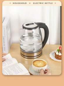 Tetera Eléctrica de Vidrio con Luz LED 2L apagado automático - Plateado - Ver 2