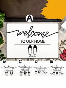 个性化迎宾垫，定制家庭和宠物门垫，印有名字，可爱的猫狗图案，适合乔迁贺礼，家居装饰，房间装饰，适合入口门廊、露台或门阶，适合宠物爱好者的完美礼物，独特实用的迎宾牌，适合他或她，用定制人物突出您的家庭，防滑表面，易于清洁的室内外地毯，时尚乔迁必备品，开学季