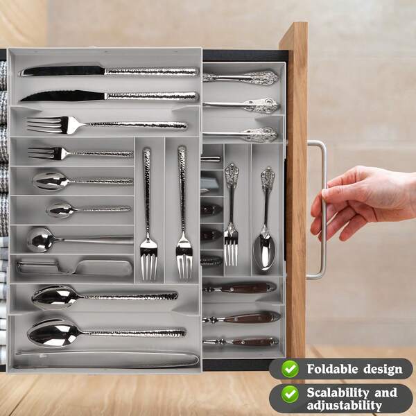 1 Stück Schubladen Organizer, ABS Material, erweiterbarer Multi-Zweck Aufbewahrungslösung für Büro Kleinbedarf, Schmuck und Kosmetik - ideal für Zuhause, Büro Geschenke für Frauen