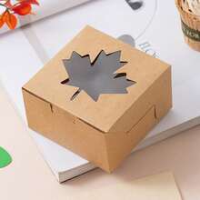 10pcs Kraft Paper Gift Box, Candy Box, Baking Cake Box, Pastry Donut Box, Macaron Packaging Box - Multicolor - View 11