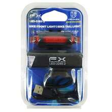 Kit Linternas Lámparas LED para Bicicleta Luz Blanca Frontal Luz Roja Trasera Recargables - Negro - Ver 3