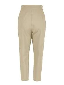 Women Solid Color Slim Fit Casual Pants, Suitable For Commuting And Daily Wear Spring - Apricot - View 3