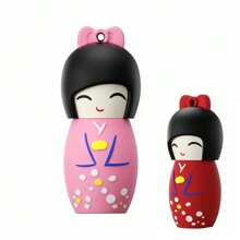 Biyetimi Pen Drive 128GB süßer schwarzer Kätzchen Datenspeicher USB-Stick, 64GB 2.0 Cartoon Welpen Pen Drive, 32GB USB-Stick 64GB Geschenk für Mädchen USB