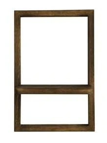 1 pieza Estante flotante cuadrado, estante de pared flotante rústico de madera, apto para montaje en pared, decoración de estante de pared enmarcado, moderna exhibición colgante de plantas, estantería de almacenamiento para sala de estar, dormitorio, baño, oficina en casa