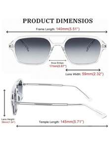 Colored Lens Glasses. New Model Sunglasses, 100% UV Protection. - 黑色 - 查看 6