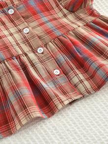 Bộ 2 quần áo thun tay ngắn in hình búp bê dễ thương dễ thương cho bé gái, mùa hè - Đỏ - Xem 5