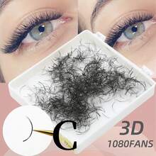 预制扇形睫毛 8-15 毫米 每盒 520 片 3D/4D/5D/6D/7D/8D 浓密睫毛 0.07 毫米 手工散装扇形 C/D 卷曲睫毛延长 - C - 查看 41