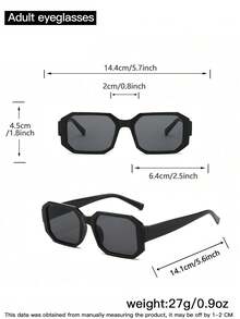 1/2/3 件女士亚克力矩形时尚太阳镜，适合日常外出和佩戴时尚遮阳优雅装扮家庭出游旅行度假，适合夏季海滩度假、户外、旅行