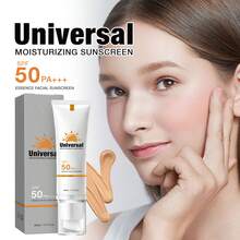 SPF 50 Tinted Sunscreen Face Cream, Hydrating & Non-Greasy Sun Protection, UVA/UVB Defense, Water-Resistant, Suitable For All Skin Types, Travel Size - 米色 - 查看 7