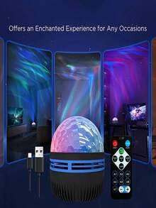 1 Piece Of Northern Lights/Water Ripple Projection USB Light For Bedrooms And Workspaces - Laptop Compatible USB Light, RGB Ambient Light With Remote Control For Home/Office Decoration - Can Be Used As A Holiday Gift With Multiple Home Decor Lighting Effects, Home Decor Birthday Gift - Projector Lamp - View 11