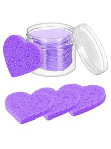 SHEIN X Milania 50-Count Facial Sponges Compressed, 100% Natural Cellulose Face Sponge Professional Cosmetic Spa Sponges For Face Cleansing, Exfoliating Mask, Makeup Removal For Travel And Home