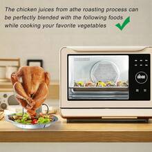 1个不锈钢烤鸡架 - 多功能烤鸡架，带滴油盘，适用于烧烤、烤箱等。它是一款不粘锅、可折叠的户外烹饪露营多功能烧烤配件，确保每次烤出的鸡肉都完美无瑕。厨房、厨房配件、家用厨房、厨房用品、家居用品、厨房用具、厨房小工具 - 彩色 - 查看 9