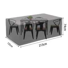 1pc Black Furniture Cover, Made Of Oxford Cloth, Water-Resistant, Suitable For Outdoor Patio And Indoor Furniture, Keeps Furniture Clean And Tidy