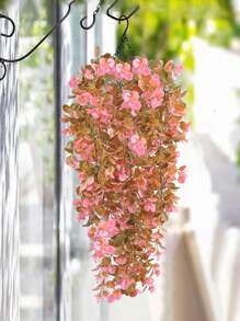 1PC/2PCS Artificial Suspension Plant Pink Series Plants Suitable For Wall Home Living Room Indoor And Outdoor Decoration