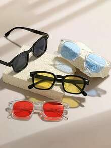 4 Packs Summer Stylish Kids Glasses - Clear And Black Frames With Colorful Fashion Choices For Boys And Girls - Multicolor - View 13