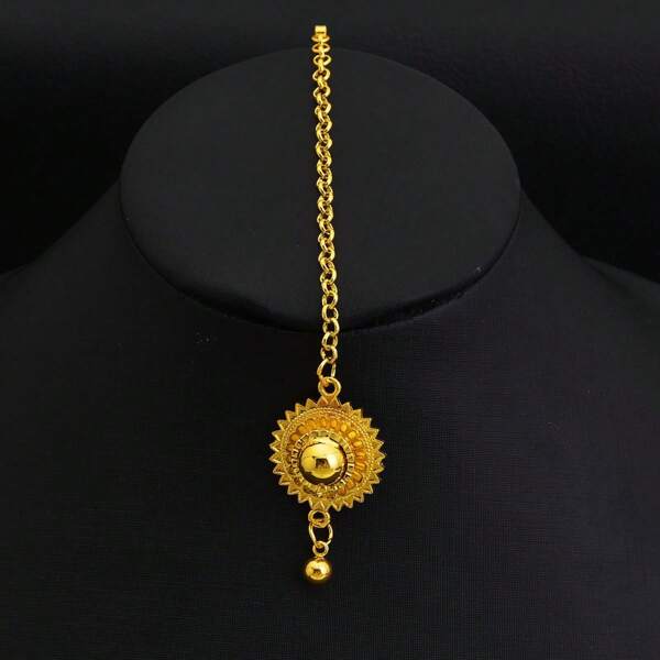 Klassische goldfarbene Perlen Kopfkette Schmuckstück, einfach elegante Alltagskleidung für Frauen, schönes Hochzeitsgeschenk für afrikanische Bräute