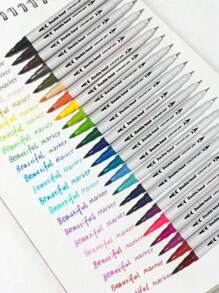 12/24/36/48/60/80 Color Double-Sided Marker Pens, Fine Tip Brush Pens For Sketching, Watercolor, Professional Drawing, Suitable For Back To School Supplies