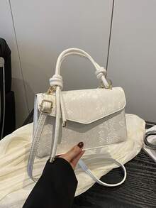 New Retro Small Square Bag Minimalist Design Versatile Crossbody Shoulder Handbag For Women - White - View 1