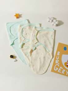 3pcs Baby Cute & Soft Anti-Startle Swaddle Blankets - Multicolor - View 9