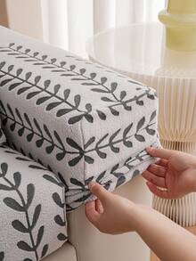 1pc Plush Stretch Sofa Slipcover, 1-2-3-4 Seat, Pet Proof, Minimalist Style, L-Shaped Sofa Cushion & Backrest Cover, All Season - Grey - View 6