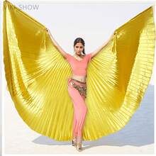1 件肚皮舞翅膀,舞蹈翅膀舞台表演道具 360 度斗篷蝴蝶翅膀金色斗篷,街头摄影,派对,狂欢节服装,性感夜总会服装万圣节 - 翅膀 - 查看 27