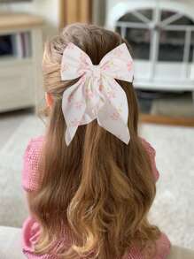 3 pezzi/confezione Fermagli per capelli in tessuto con fiocco carino + Elastici per capelli + mollette farfalla per capelli, set di accessori per capelli per bambini, per la primavera/estate