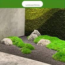 Künstliche Moos Matte Dekoration, 30/50/100g, Polyester bepflanzt und imitierte kleine Landschaftsbegrünung, geeignet für Feiertagsdekorationen zu Weihnachten und St. Patrick's Day, frühlingshafter Raumdekor und Heim Dekoration
