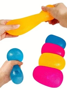Juguete de estrés con forma de caramelo de colores del arcoíris - Juguete sensorial y antiestrés que se recupera lentamente, con textura extensible de maltosa para aliviar la ansiedad en adultos