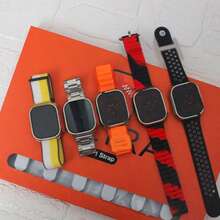 Reloj inteligente 7+1, viene con 7 correas, monitoreo de salud, carga inalámbrica, llamadas Bluetooth, reloj inteligente, control de voz - Multicolor - Ver 3