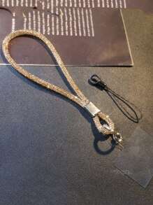 1 pieza Cordón de teléfono móvil con rhinestones, accesorio de moda de sujeción manual para decorar la funda del teléfono móvil como regalo para mujeres, madre, familia, amigos, cumpleaños, festividades