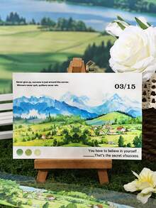 1 盒 4 卷景观装饰胶带，手工风景装饰规划胶带，返校