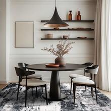 Area Rug Washable Carpet For Living Room, Large Low Pile Print Vintage Rug Anti-Slip Stain Resistant Floral Carpet, Indoor Distressed Retro Floor Carpet For Bedroom Dining Room Office