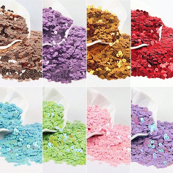 Paillettes rondes lâches de 5 mm, paillettes plates en PVC, cercle pailleté pour la réalisation de bijoux, artisanat DIY, couture, accessoires vestimentaires. Lentejuelas 20g