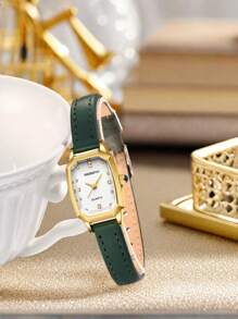 1 pieza Reloj de mujer de estilo minimalista casual con correa, versátil para uso diario