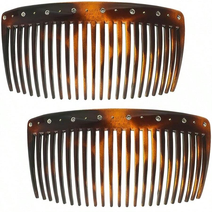 Combs - Tortoise Shell / Crystals - View 1