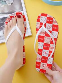 Beach Cartoon Outdoor Casual Comfortable Flip Flops, Summer