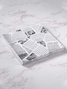 50pcs Oil Proof Paper, Fried Chicken And French Fries Burger Paper, Oil Absorbing Paper, Baking Paper, Sandwich Wrapping Paper, Newspaper Style Retro Newspaper Printing Food Paper Liners, Tray Liners, Basket Liners - Multicolor - View 14