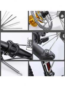 16 In 1 Portable Multifunctional Bicycle Repair Tool Set, Hexagonal Spoke Riding Screwdriver Tool, Mountain Bike Repair Tool