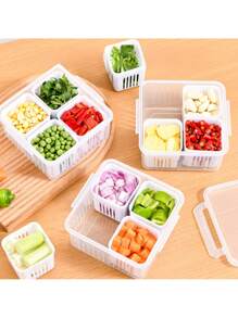 1 Stück gehackte Zwiebel Aufbewahrungsbox, Haushalts Zwiebel Ingwer Knoblauch Aufbewahrungsbox, Küche, Kühlschrank Obst Lebensmittel Aufbewahrung Ablaufbox