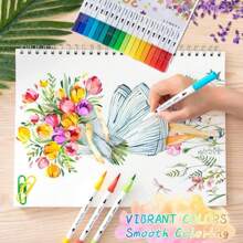 12/24/36/48/60/80 Color Double-Sided Marker Pens, Fine Tip Brush Pens For Sketching, Watercolor, Professional Drawing, Suitable For Back To School Supplies