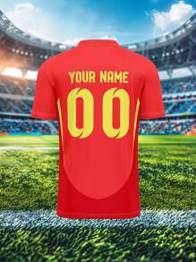 Gepersonaliseerd Bull Legion-shirt, 210 g ademend, snel drogend sportshirt, unisex V-hals voetbaltenue, voor- en achterkant gepersonaliseerd naamnummerlogo, comfortabel voor training, vrijetijdskleding, feestjes