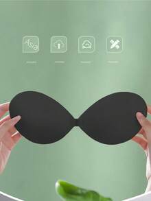 Invisible Strapless Breathable Comfortable Plus Size Women Bust Lift Tape Bras, Anti-Sag, Anti-Slip, Suitable For Dresses, Weddings - Apricot - View 7