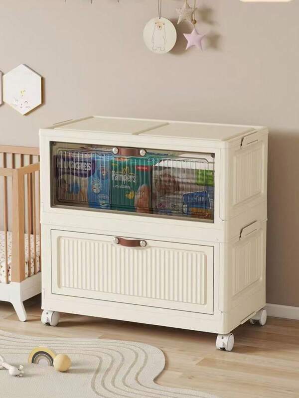 5/4/3/2/1 stöckiger faltbarer Aufbewahrungsschrank, einfaches Kinderkleiderschrank-Gestell, Baby- und Kleinkinder-Kleidungsorganizer, Snackaufbewahrungsschrank