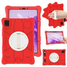Custodia protettiva universale per tablet da 9,7" a 11,5" con supporto e cinturino da 360°, antiurto, include una penna stilo, guscio protettivo in silicone morbido e personalizzabile, compatibile con iPad, Teclast e altri marchi, dimensioni: 17,5x25,6 cm (9,7", 9,8", 10,1", 10,3", 10,4", 10,6", 11", 11,5" ecc. escluso il tablet)