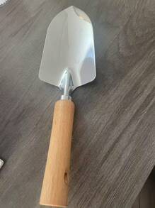Solid Wood Handle, Thickened Stainless Steel Garden Outdoor Shovel
