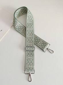 Stylish Color Contrast Geometric Pattern Bag Strap Women's Bag Strap Extended Adjustable Bag Strap 135cm/5cm Crossbody Bag Strap DIY Bag Accessories Removable Durable Silver Hook Suitable For Various Bags Men's Bag Women's Bag Universal Belt - Multicolor - View 18