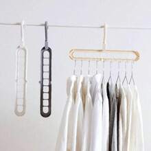 1pc Multi-Functional Clothes Drying Rack, 9-Hole Foldable Hanging Rack For Clothing Storage, Perfect Gift For Valentine's Day, Home, Birthday - Multicolor - View 2