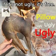 DIY Custom Creative Pet Cat Abstract Throw Pillow Double-Sided Printed Friend Birthday Holiday Personalized Cat Shaped Pillow Plush Doll Companion Sleep Doll Back To School Personalized Gift Party Decoration Creative Interesting Gift,Vacay Vibes,Personalized Pet For Anniversaries,Playful Pet Design